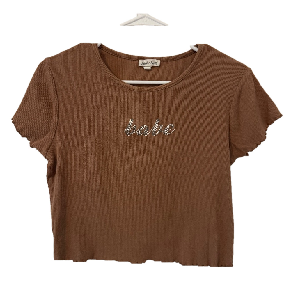 Derek Heart Brown Crop Top